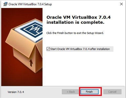 Installing Oracle Virtual Box on WINDOWS - Finish