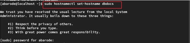 Changing Hostname in Linux