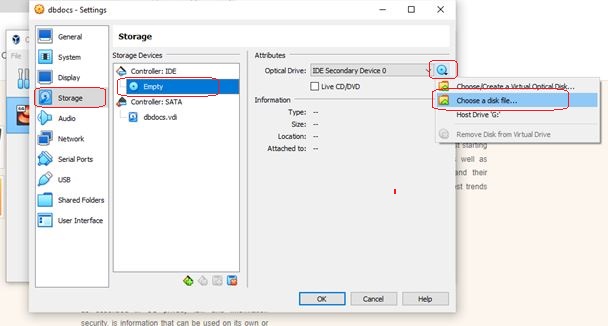 VirtualBox Storage Settings