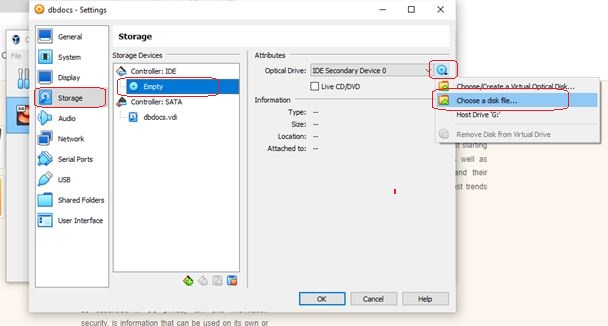 Intalling Linux on VM - Choose a disk file