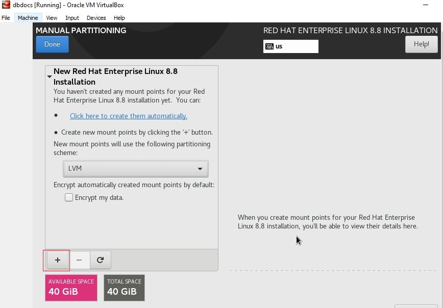 Intalling Linux on VM -Storage partition