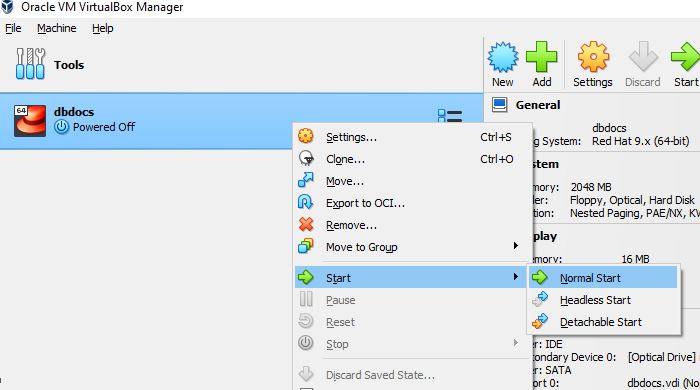 Starting the Virtual Machine
