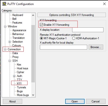 PuTTY X11 Forwarding Setup