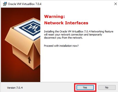 Installing Oracle Virtual Box on WINDOWS -Network Interface
