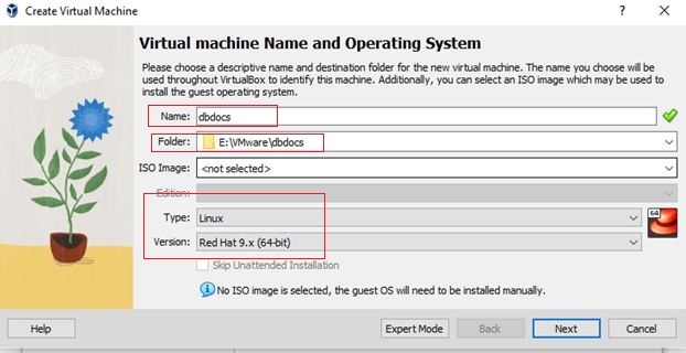 Create a VM - Name and OS